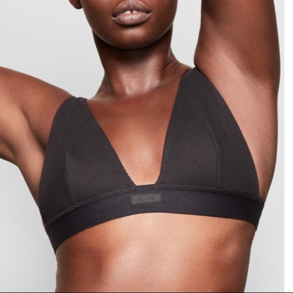 skims cotton plunge bralette